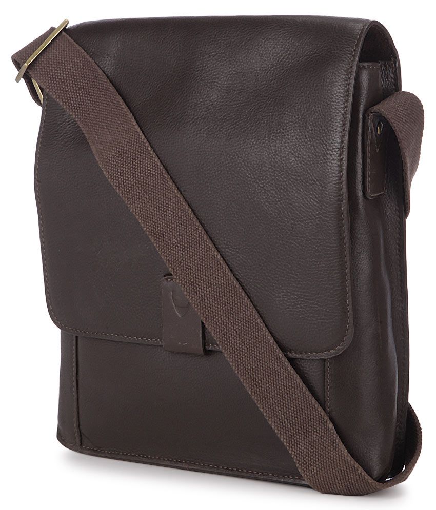 Hidesign Aiden 02 Brown Leather Mens Messenger Bag - Buy Hidesign Aiden ...