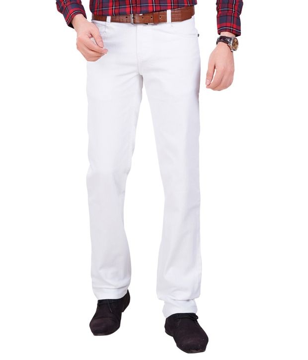     			Lawson - White Cotton Blend Skinny Fit Men's Jeans ( Pack of 1 )