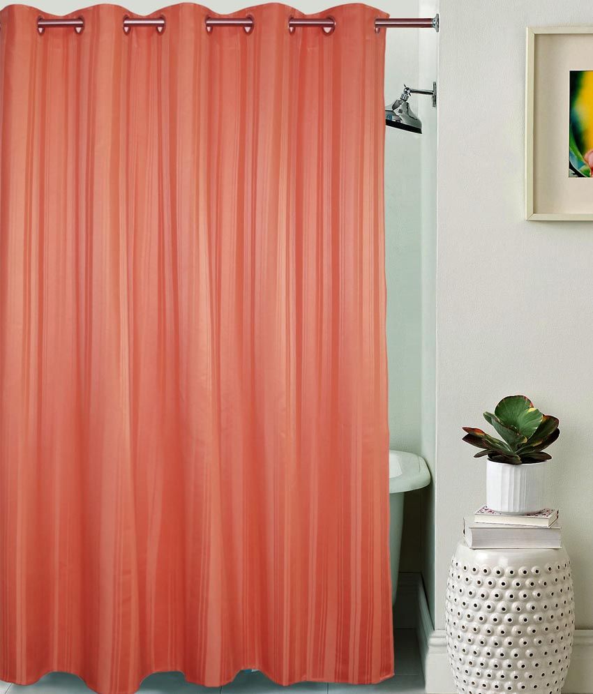 Lushomes Brown Unidyed Polyester Shower Curtain With 10 Eyelets Buy