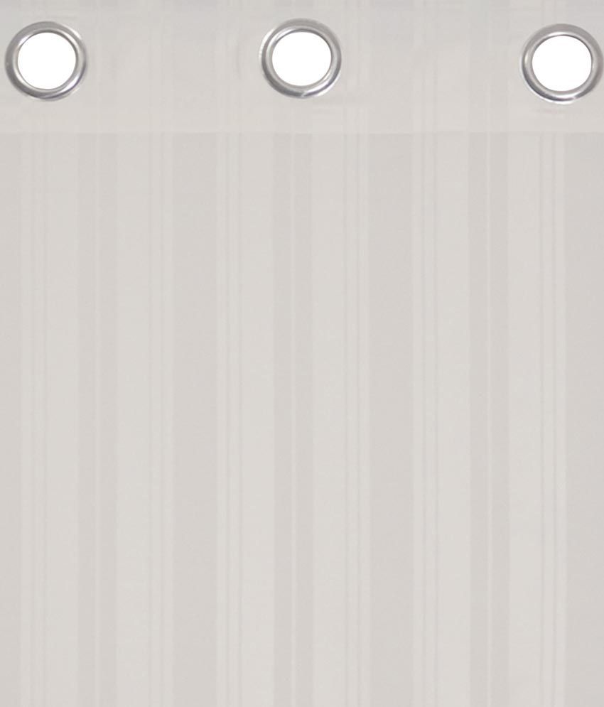 Lushomes White Unidyed Polyester Shower Curtain With 10 Eyelets Buy