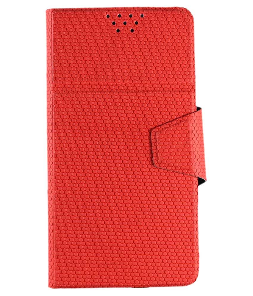 Molife Universal Flip Cover For Oppo N1 Mini Red Flip Covers Online