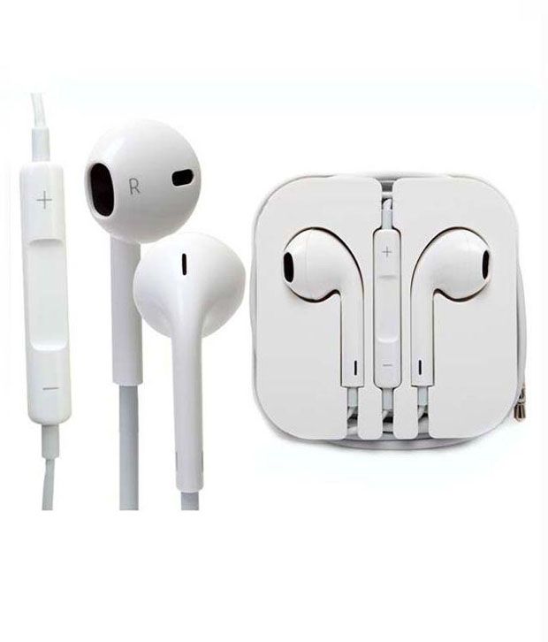 Royal Apple iPod Generation Ear Wired Earphones With Mic White - Buy Royal Apple iPod Nano 6th In Ear Wired Earphones With Mic White Online at Best Prices