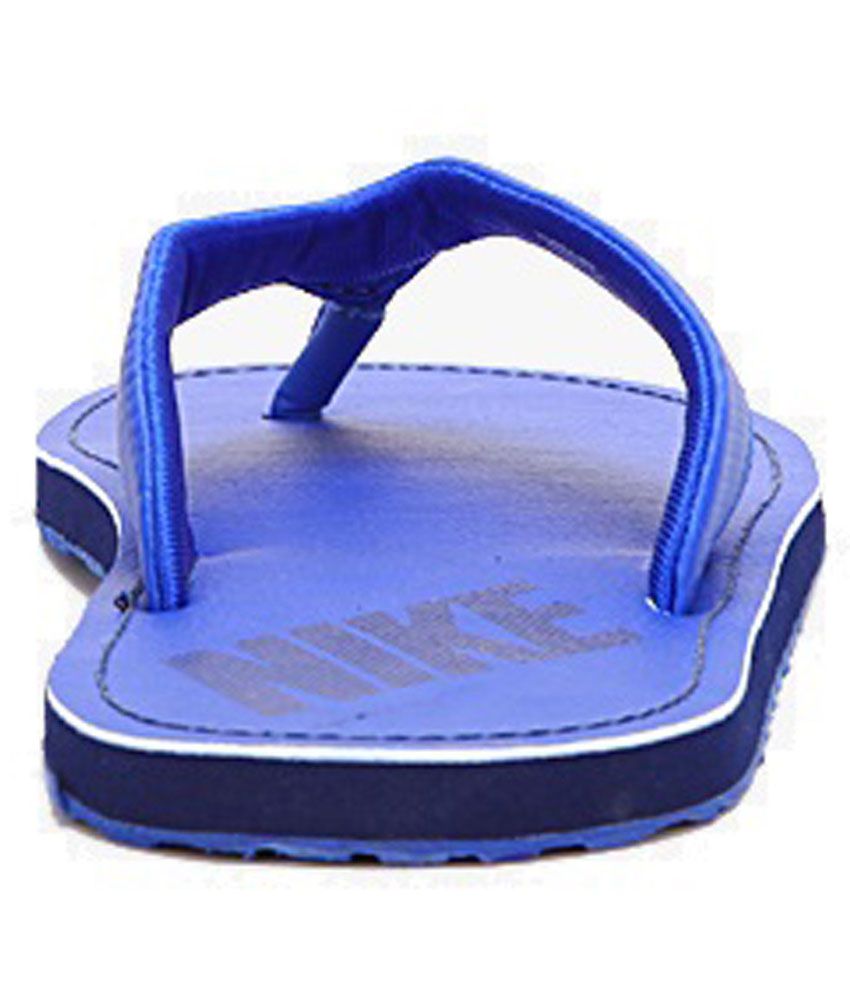 nike slippers blue colour