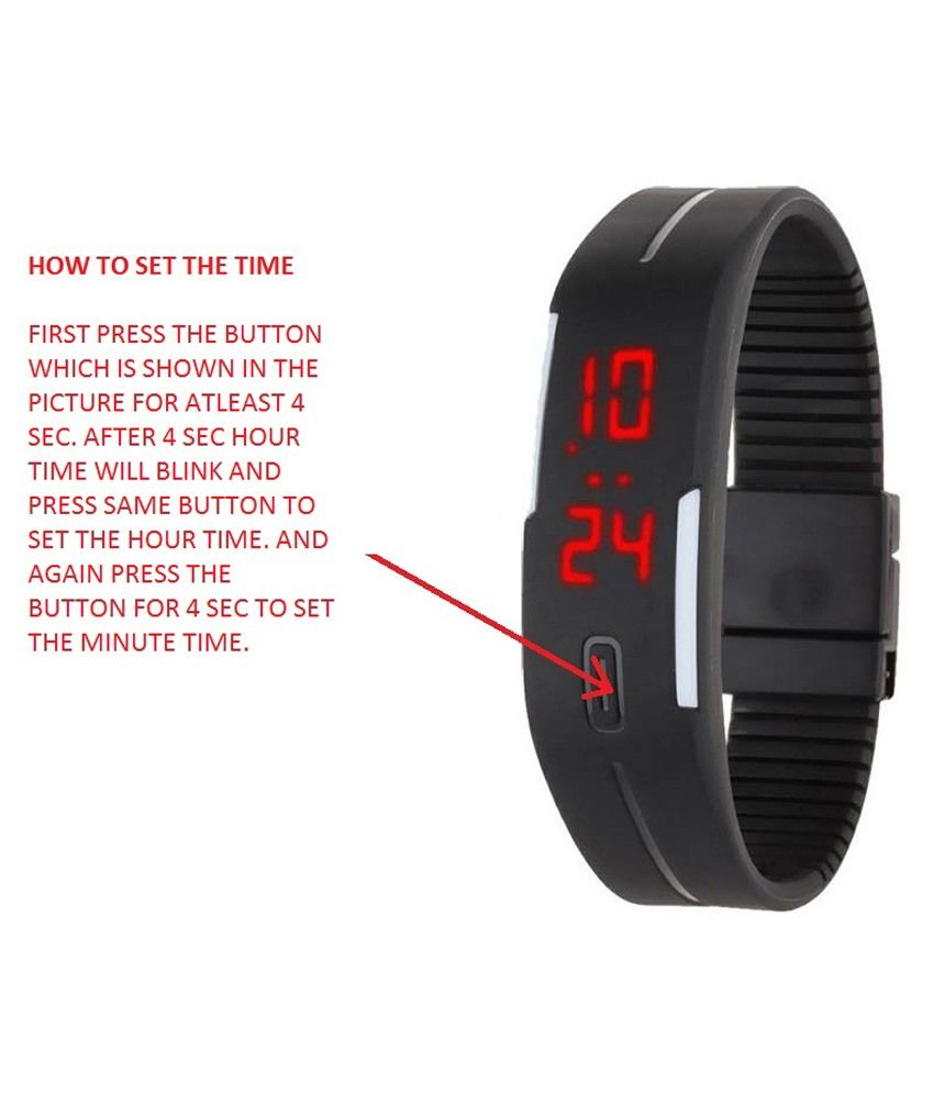 Skybird Black Digital Band Watch For Men Buy Skybird Black Digital