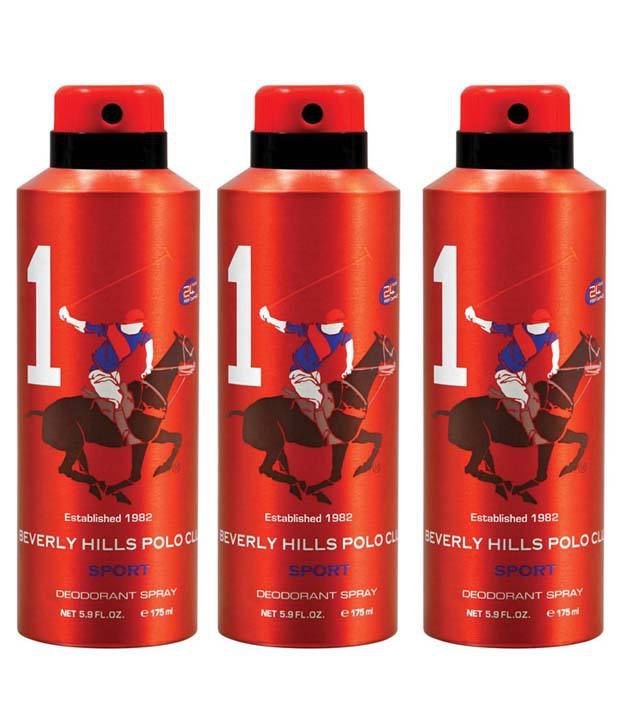 Beverly Hills Polo Club Sport Deodorant Spray No 1 (Pack of 3) For Men ...