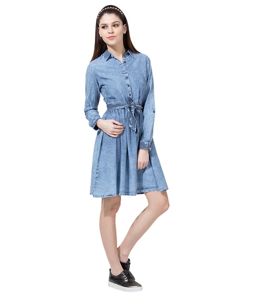 Tokyo Talkies Blue Denim Dresses - Buy 