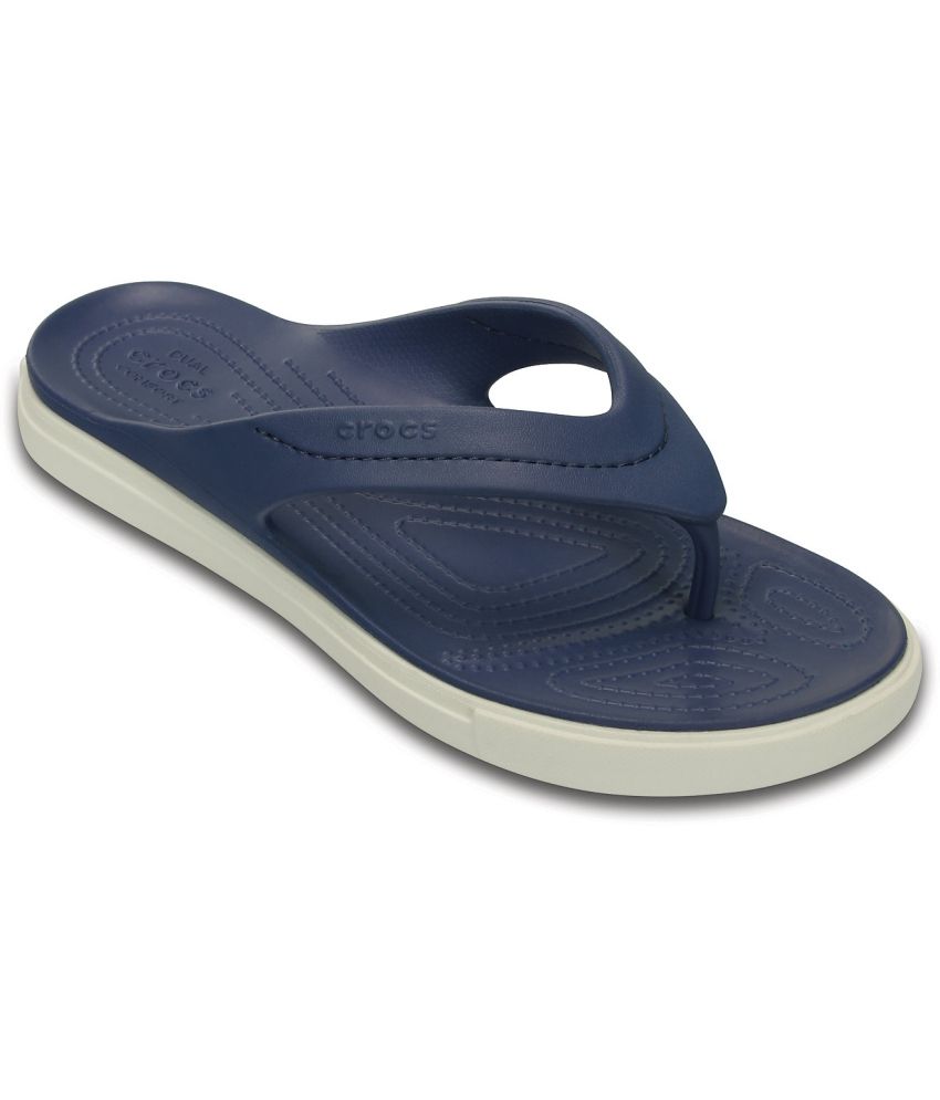 Download Crocs Relaxed Fit Blue Flip Flops Price in India- Buy ...