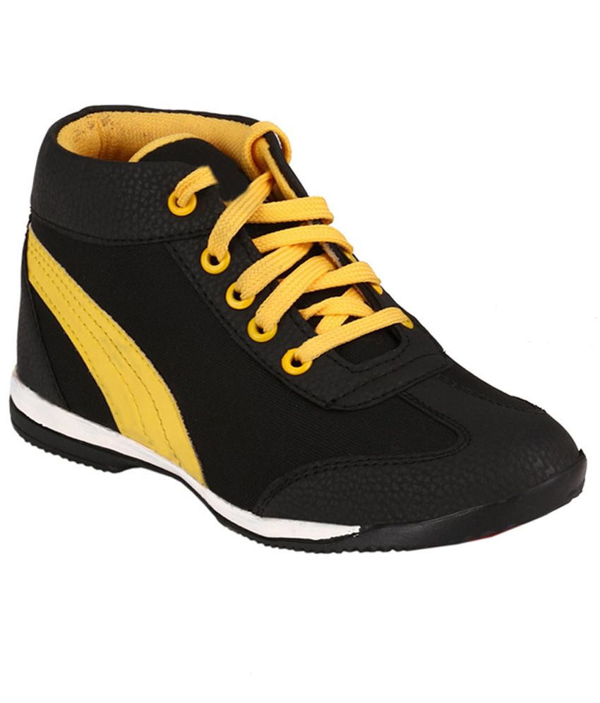 Nickolas Black and Yellow Casual Shoes for Boys Price in India- Buy ...