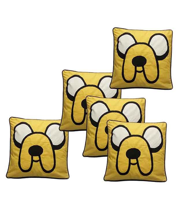     			Hugs'n'Rugs Cotton Cushion Covers Pack of 5 (40 x 40 cm)