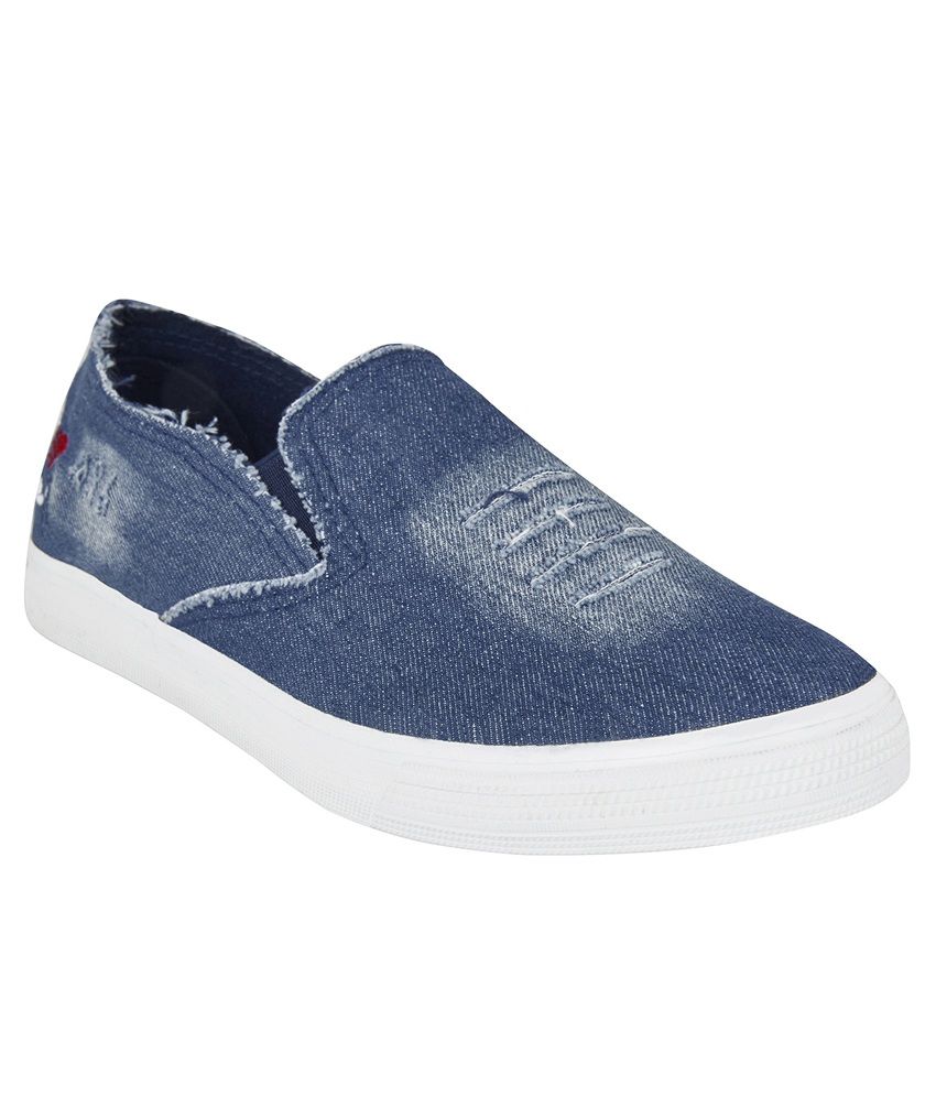 Acn Collection Blue Canvas Shoes - Buy 