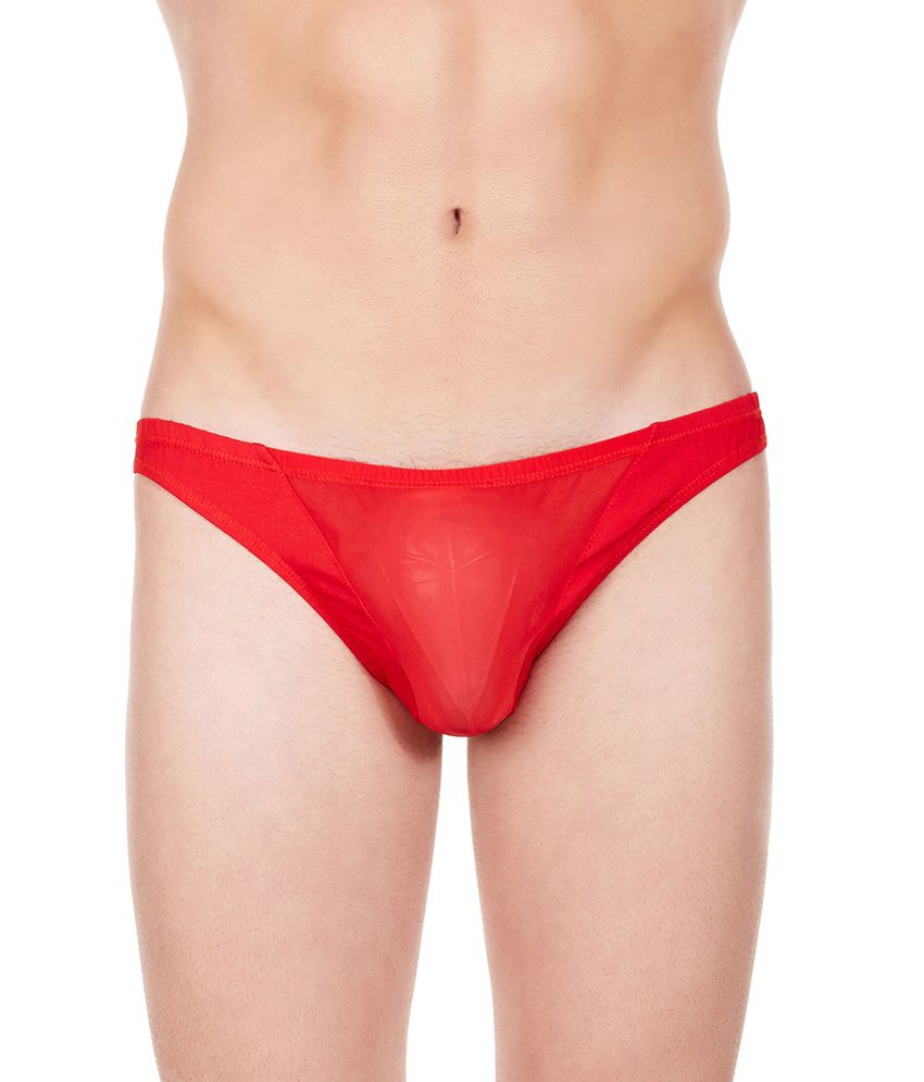     			La Intimo - Red Cotton Blend Men's Briefs ( Pack of 1 )