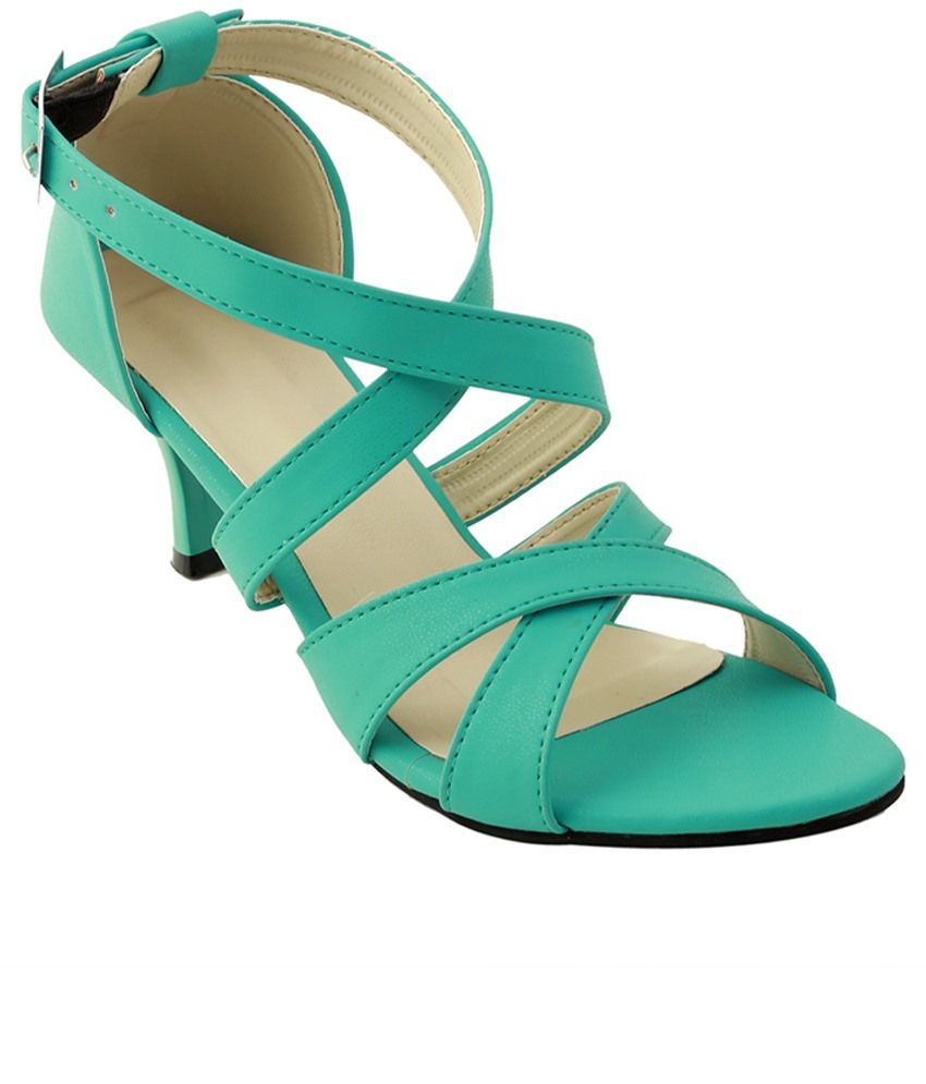 bright green block heels