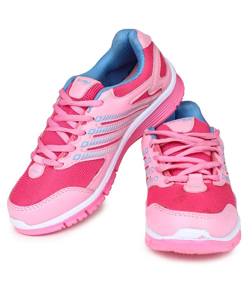 pink running shoes