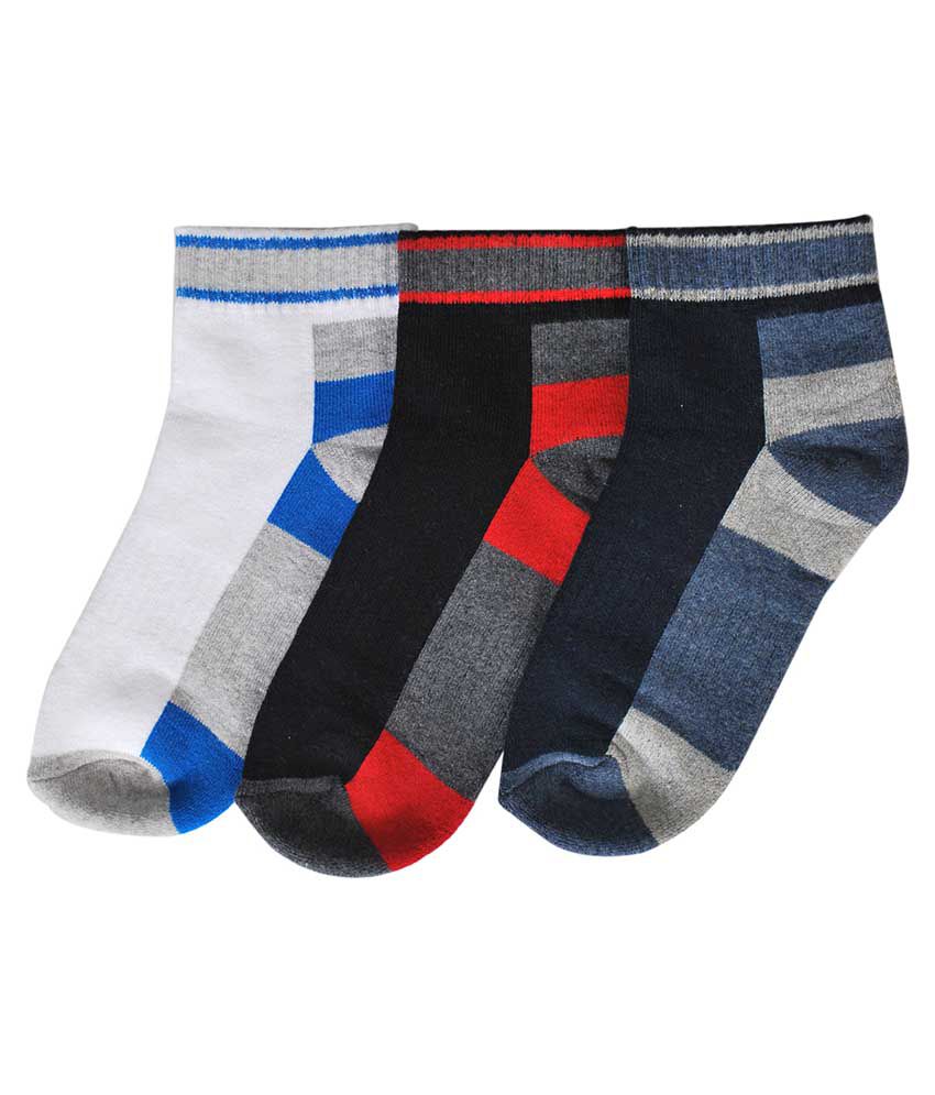 Paranoid Multicolor Cotton Ankle Length Socks - 3 Pair Pack: Buy Online ...