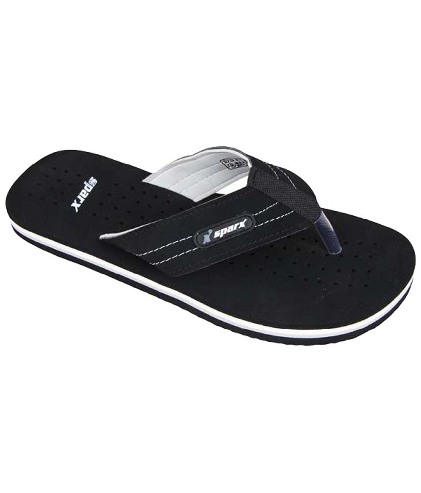 Sparx Black Slippers & Flip Flops Price in India- Buy Sparx Black ...