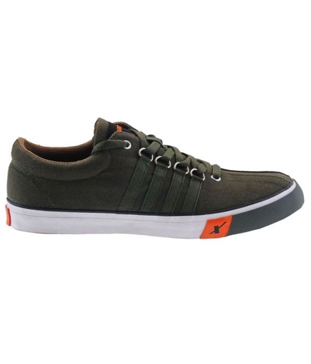 sparx olive green canvas shoes