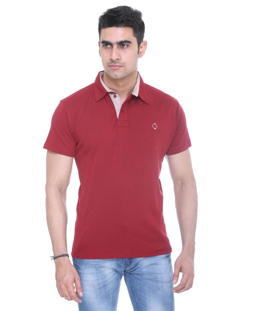 Colors & Blends Maroon Polo T Shirts - Buy Colors & Blends Maroon Polo ...