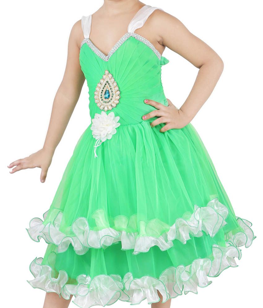 green colour ka frock