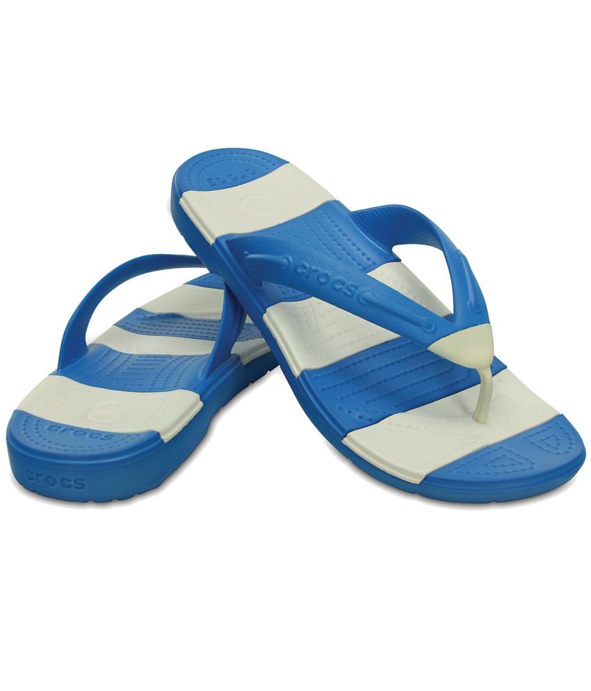 Crocs Blue Slippers & Flip Flops Relaxed Fit Price in India- Buy Crocs ...