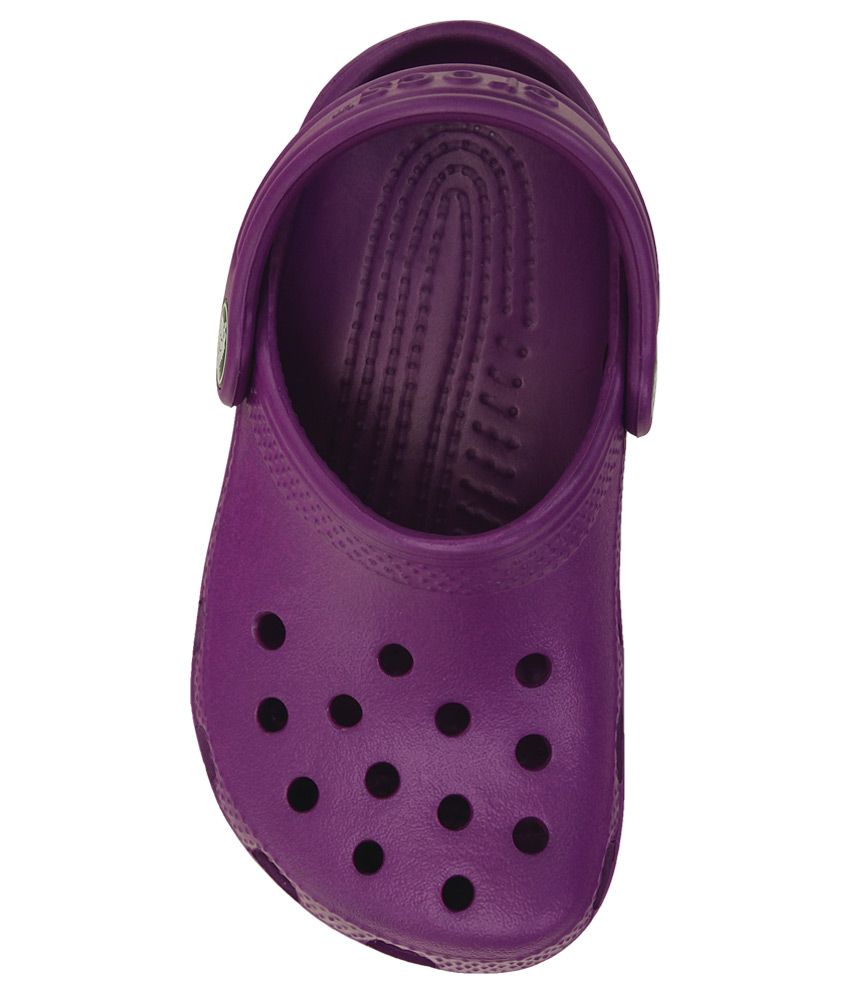 platform purple crocs