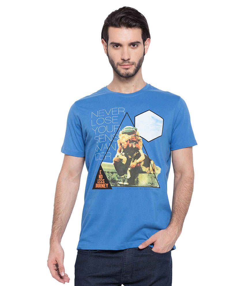 Spykar Blue Round T Shirts No - Buy Spykar Blue Round T Shirts No Online at Low Price - Snapdeal.com