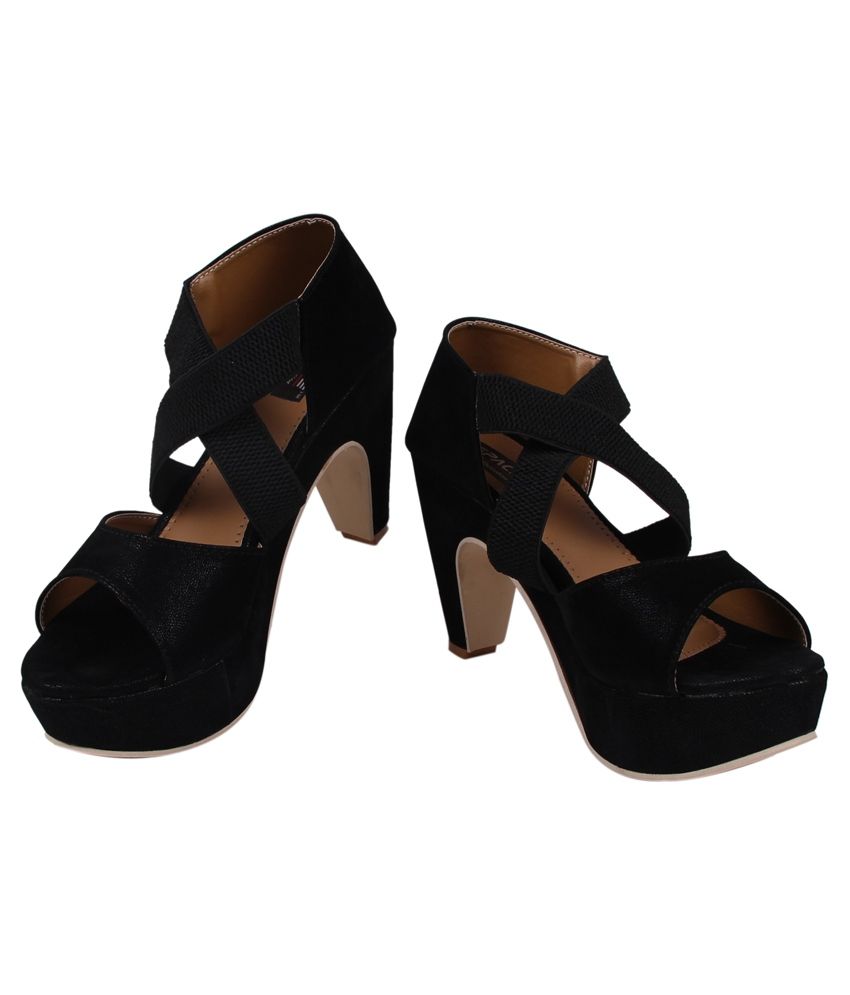 low black platform heels