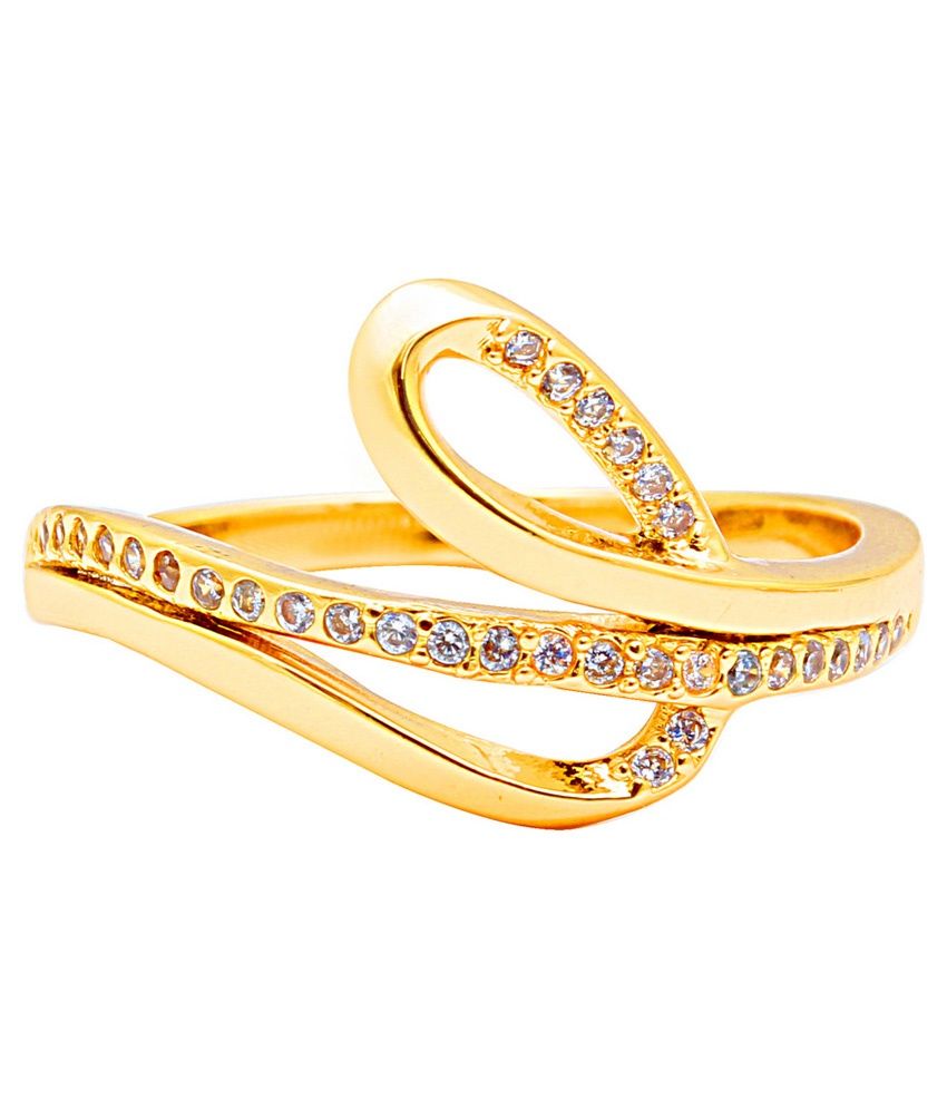 Sparkling Drop Gold Alloy Ring Buy Sparkling Drop Gold Alloy Ring