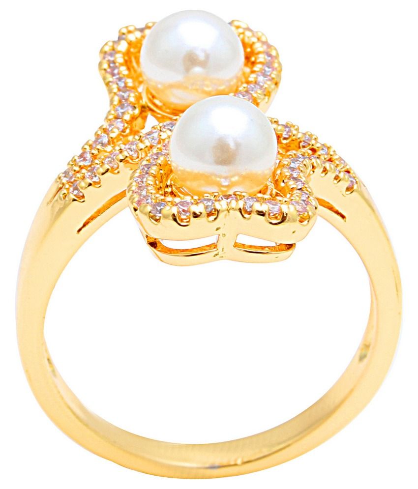 Sparkling Drop Gold Alloy Ring Buy Sparkling Drop Gold Alloy Ring