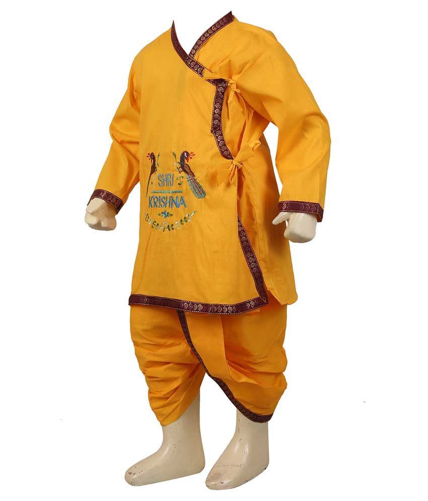 yellow dhoti suit