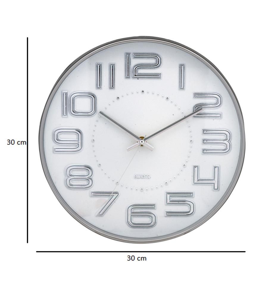 Basement Bazaar White Plastic 12 Inch Wall Clock Buy Basement Bazaar