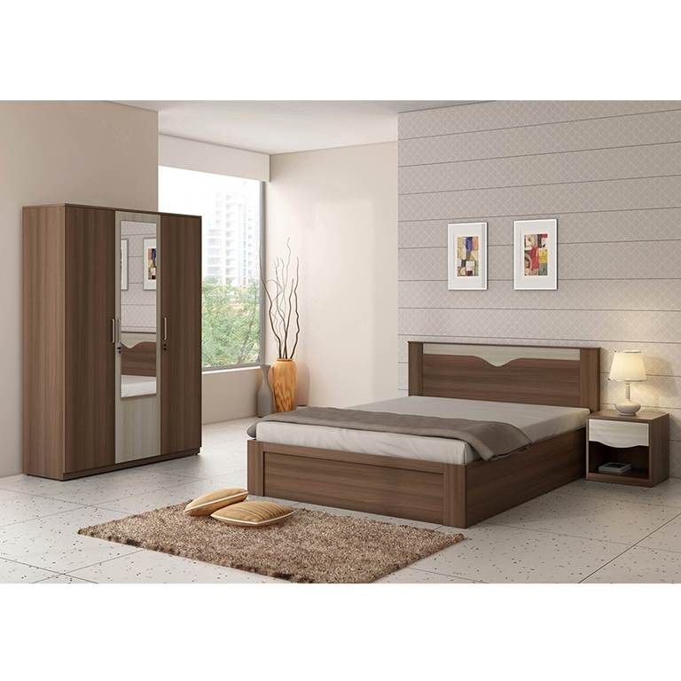 Spacewood Crescent Bedroom Set (Queen Storage Bed+ 3 Door ...