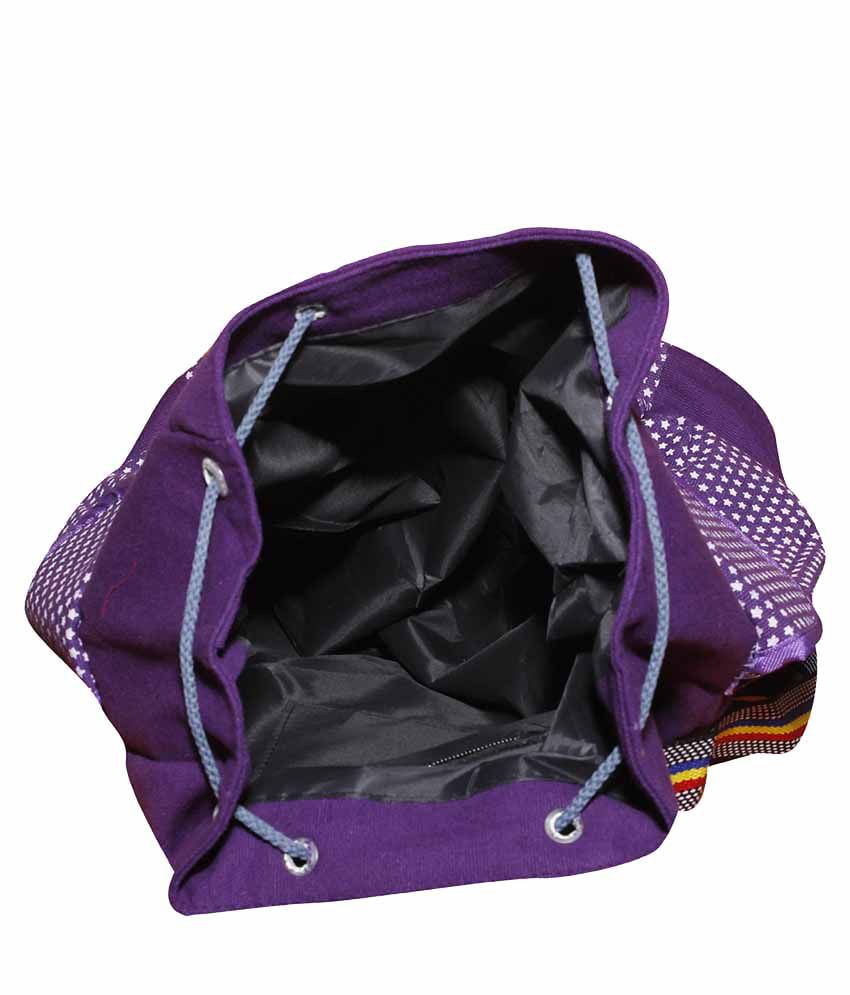 Stunner Purple Canvas Backpack For Women - Buy Stunner Purple Canvas ...