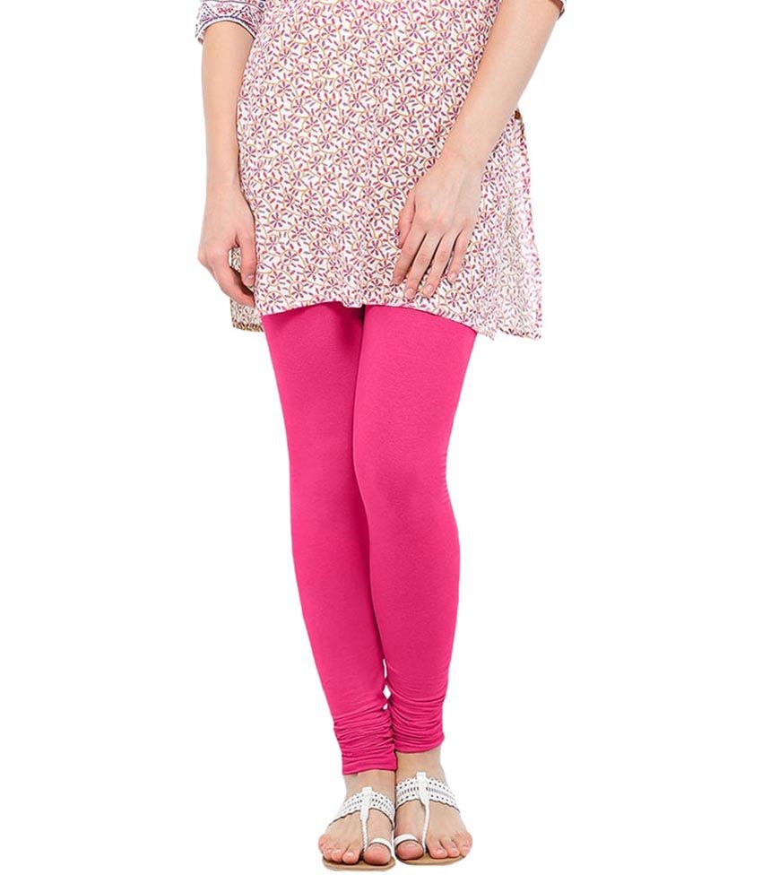 Anand Traders Pink Cotton Leggings 