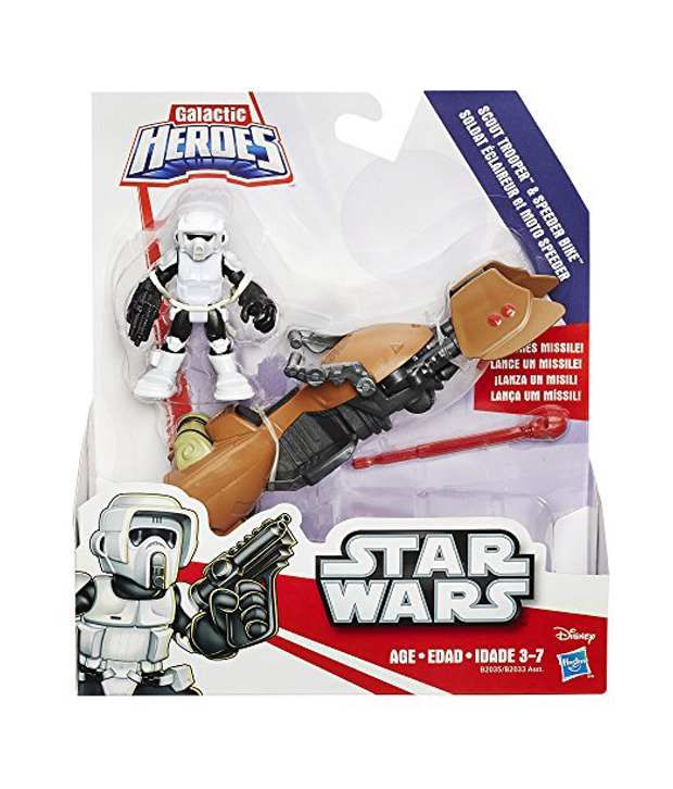 Playskool Heroes Star Wars Galactic Heroes Speeder Bike And Scout ...