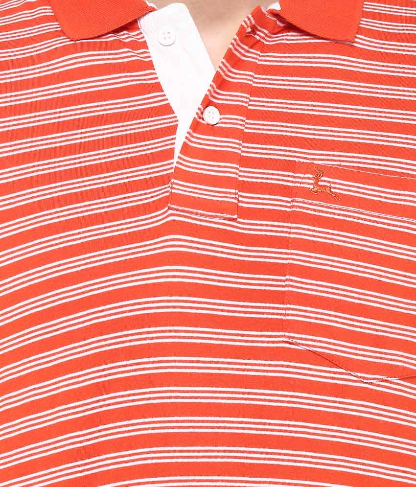 orange stripe polo