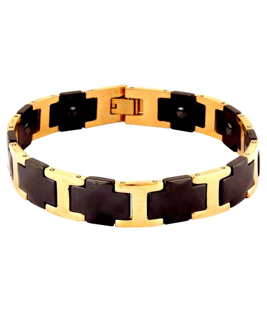     			The Jewelbox Golden Designer Bracelet