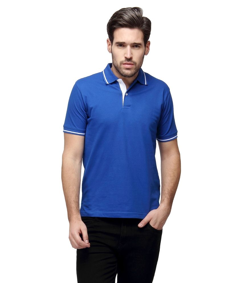 Campus Sutra Blue Polo T Shirts Single - Buy Campus Sutra Blue Polo T ...