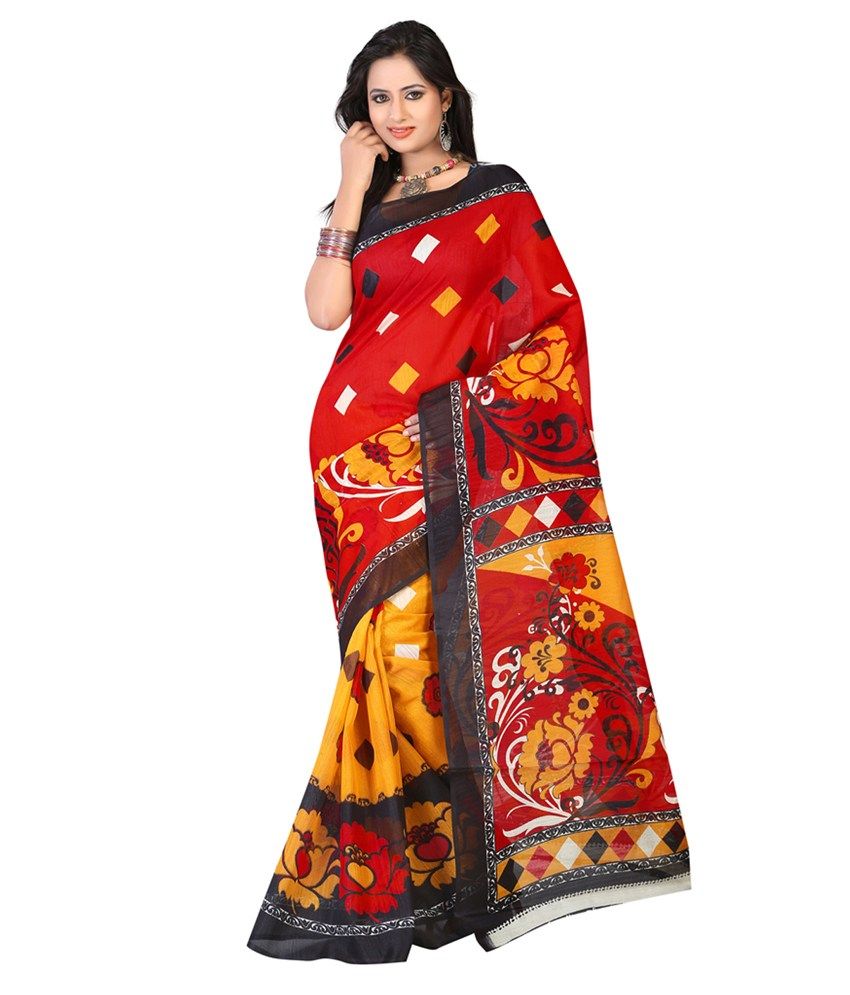 Sonali Designer Red Bhagalpuri Silk Saree Buy Sonali Designer Red 1322