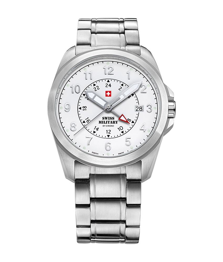 Swiss Military Chrono Gmt White Dial Analog Watch - Buy Swiss Military ...