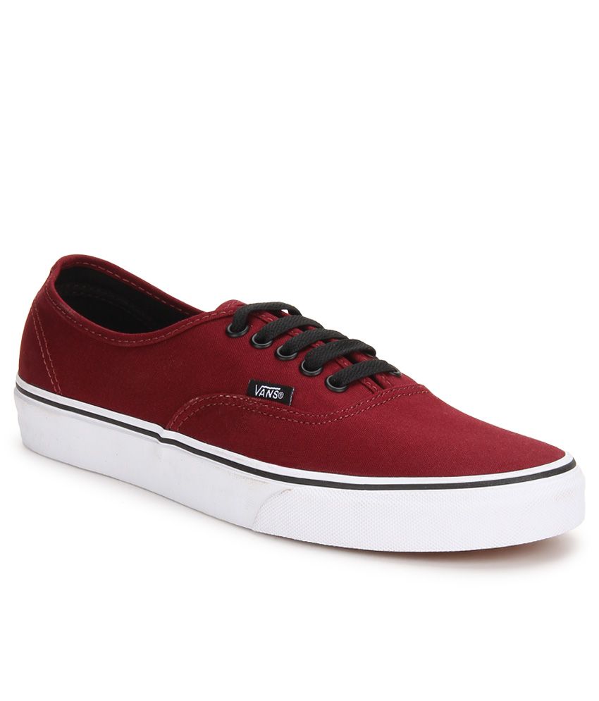 Vans Authentic Maroon Canvas Casual Shoes - Buy Vans Authentic Maroon ...