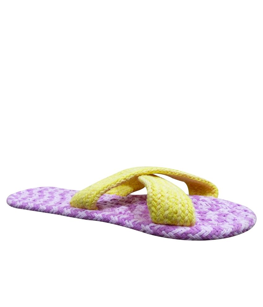 Homework Furnishings Purple Slippers & Flip Flops Price in India- Buy Homework Furnishings 