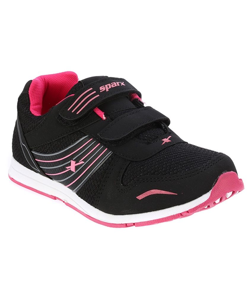sparx black sports shoes