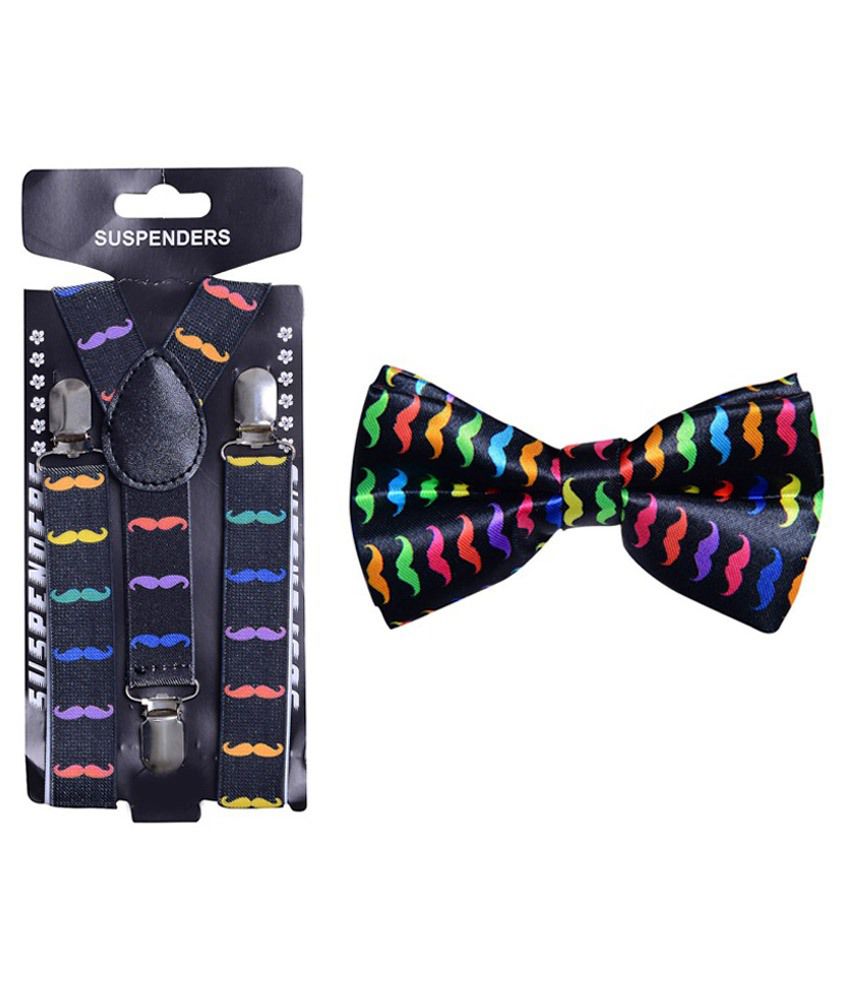Tiekart Combo of Multicolour Bow with Suspender