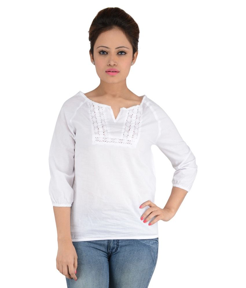 white cotton tops for jeans