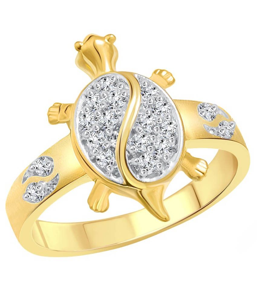     			Vighnaharta Gold and Rhodium Plated Ring