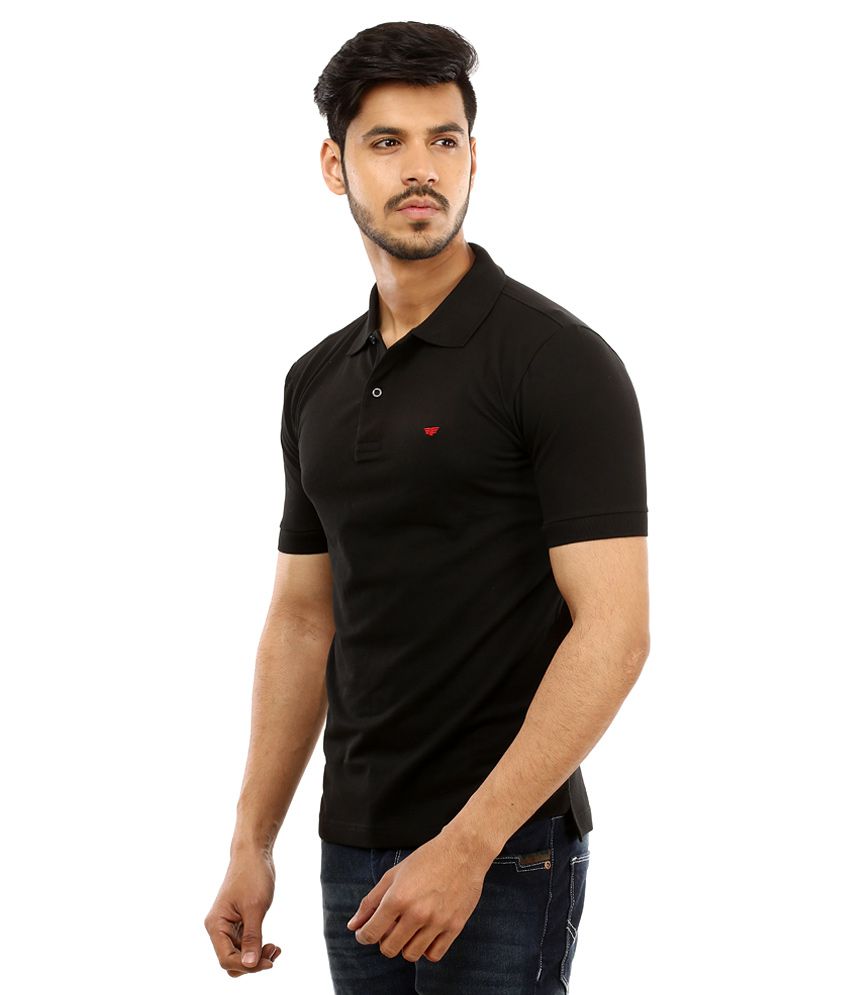 Red Tape Black Polo Neck T Shirt - Buy Red Tape Black Polo Neck T Shirt ...