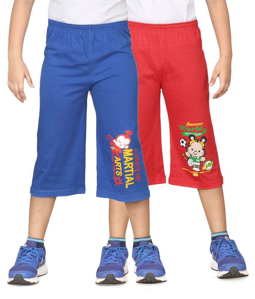     			Dongli Blue And Red Three Forth For Boys