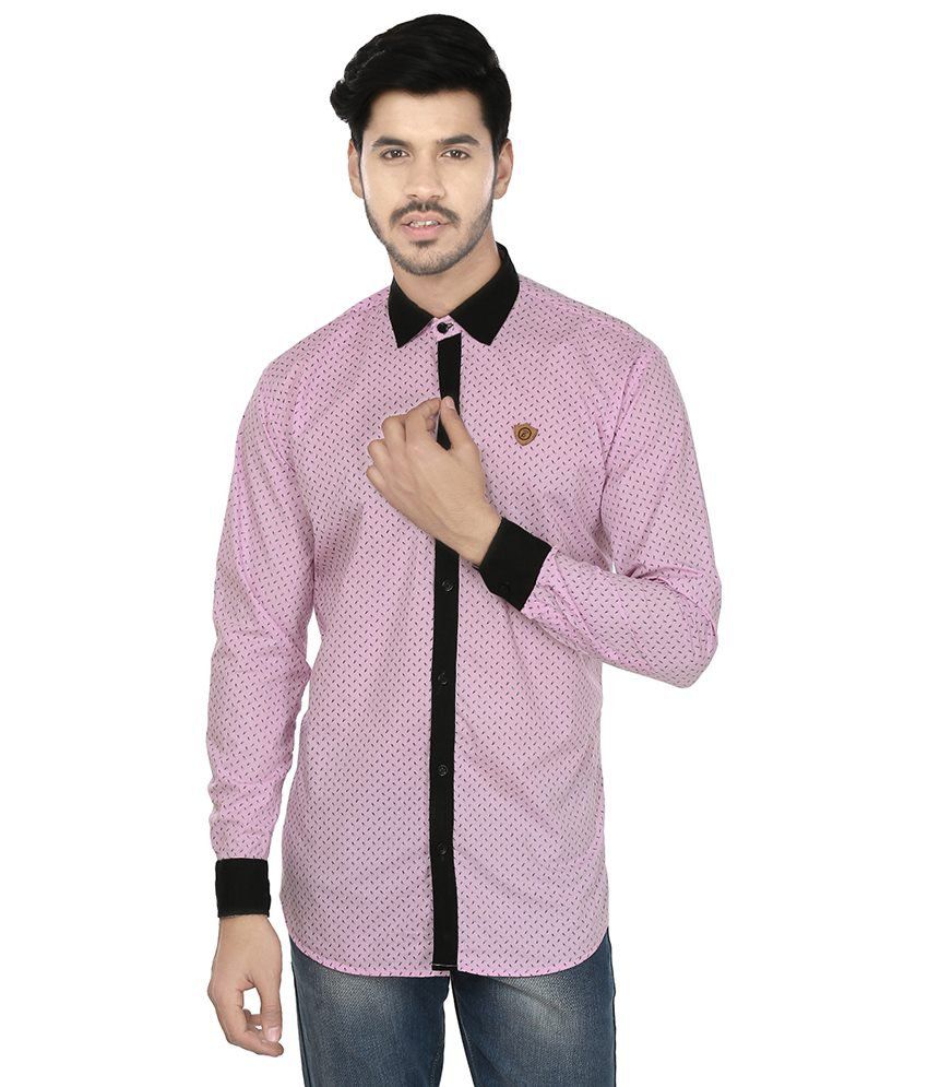 Perky Look Pink Casuals Slim Fit Shirts Buy Perky Look Pink Casuals
