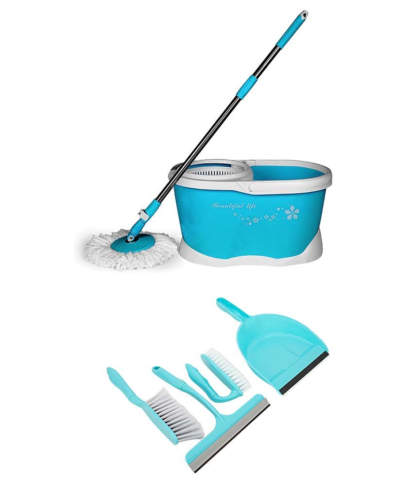 Wonder Spin Mop With 4 Pc Home Cleaning Kit Buy Wonder Spin Mop With 4