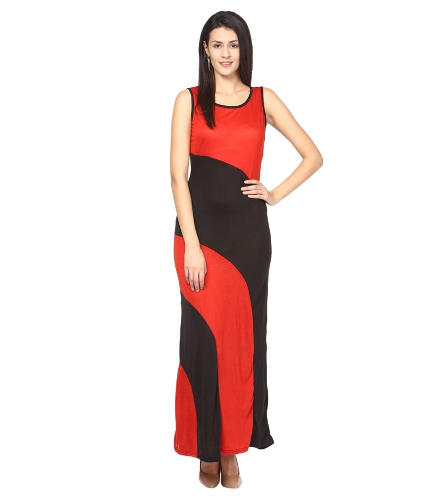 Athena Red Cotton Maxi Dress Buy Athena Red Cotton Maxi Dress Online